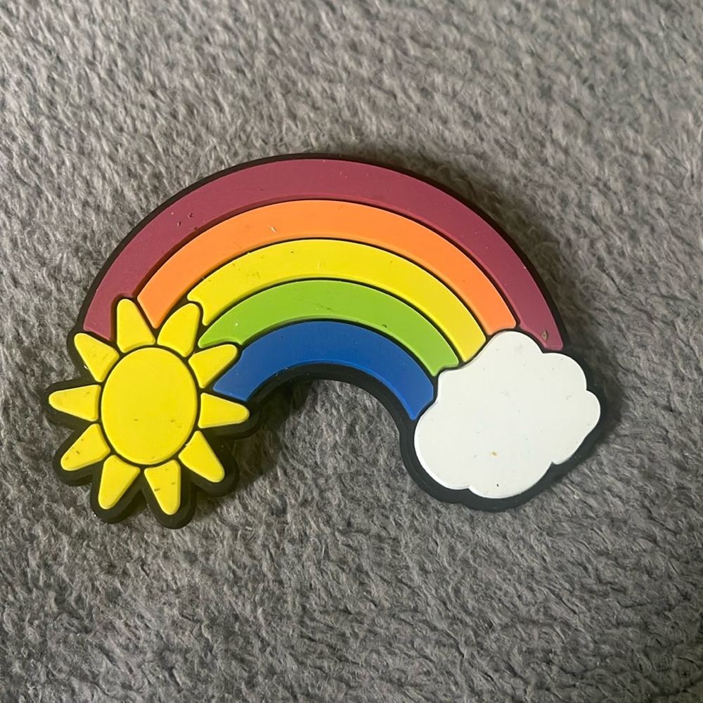 New Bogg Bag bit charm rainbow with sun and cloud